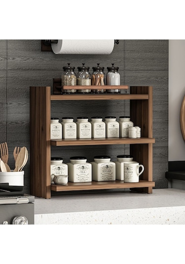 Zen Tezgah Üstü Raf - Ceviz Ceviz