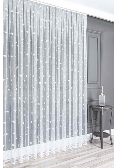 Evdepo Home Kullanıma Hazır Örme Tül Perde (541909320)