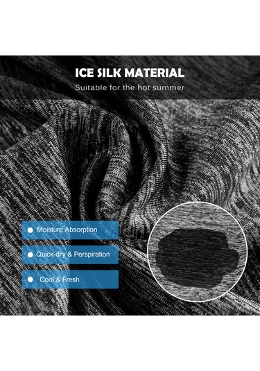 Ranyeek Yaz Sporları İçin Uv Koruyucu Nefes Alabilir Bisiklet Bandanası, Gri Gri