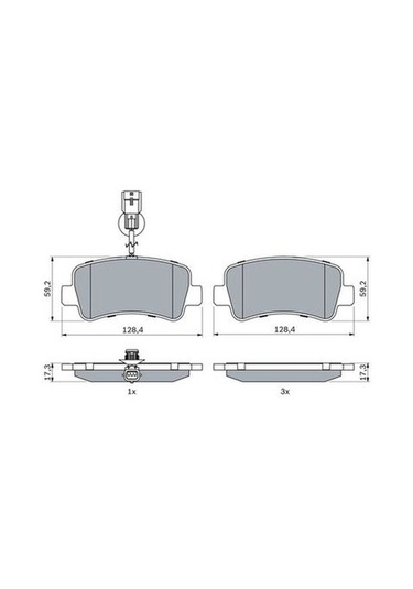Renault Master 3 2.3dci 2010-2018 Bosch Arka Balata