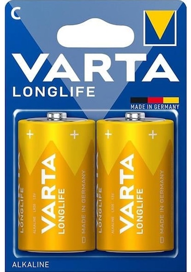 Varta Longlife Power Alkalin Orta Boy C Pil 2'li Paket