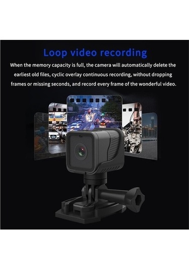 Motion003 Lichen Hd Spor Kamera, 1080 Araba Kayıt Cihazı, Wıfı Binicilik Siyah, Kablosuz Modda Siyah