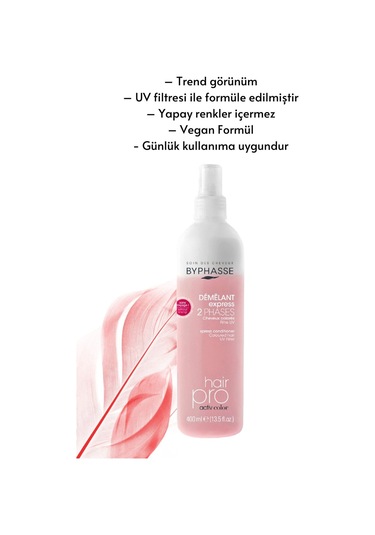 Byphasse Boyalı ve Kuru Saçlara Özel Çift Fazlı Renk Koyucu Vegan Sıvı Saç Kremi 400 ML