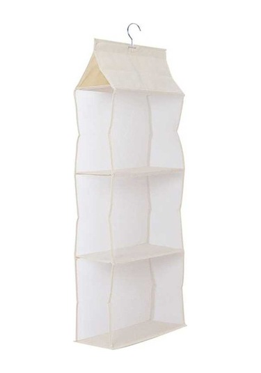 Dancemonkey Cbtx 3 Katlı Çanta Asma Organizatör, Tasarruflu Dokunmamış Kumaş Saklama Çantası Bej Çok Renkli