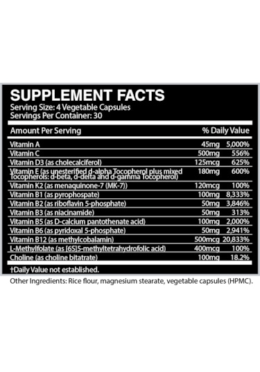 Centurion Labz Vitality Vitamin Complex 120 Vegan Kapsül