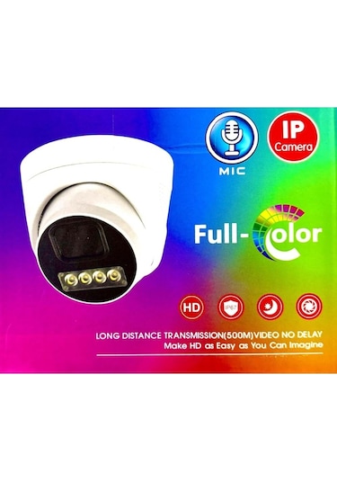 Ztech Zr-2025 Ip 5mp Poe 2.8mm Sesli Dome 4 Array Warm Led Colorvu Plasti C Kamera