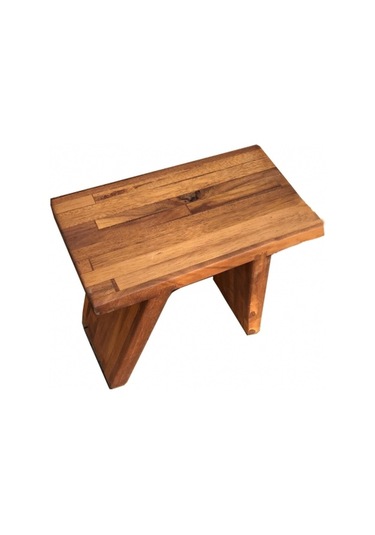 Banyo Doğal Kaymaz Ağaç Duş Tabureleri Kahverengi