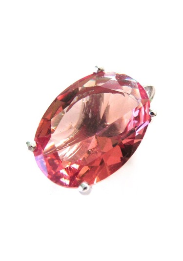 Gümüş Oval Büyük Taşlı Zultanit Kolye