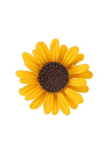 Lemestar Güneşçiçeği Desenli Kadın Broşu - Uniqe Dekoratif Aksesuar - Kumaş, Ceket, Cardigan İçin Zımba - Leylak Desenli Moda Takı Çok Renkli
