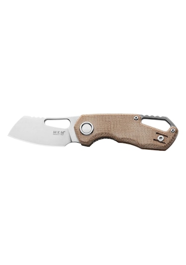 Mkm Isonzo M390 Cleaver Natural Canvas Kamp Çakı Kahverengi