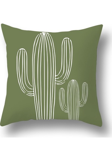 Kuzey Avrupa Geometrik Keten Yastık 45 45 Cm-53 Ekru