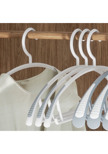 Xiaaokeji Kaymaz Elbise Askısı Dolap Düzenleyici Elbise Askıları Beyaz