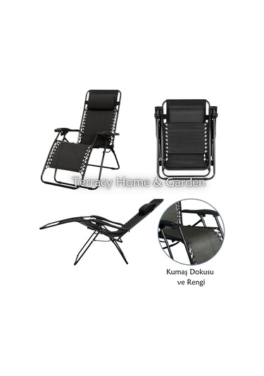 Siyah-sarı, Yatabilen, Ayarlanabilir Pozisyonlu, Katlanabilir Zero Gravity Şezlong, Kamp Sandalyesi Sarı - Siyah