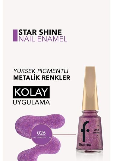 Flormar Star Shine Parlak Bitişli Metalik Oje 026