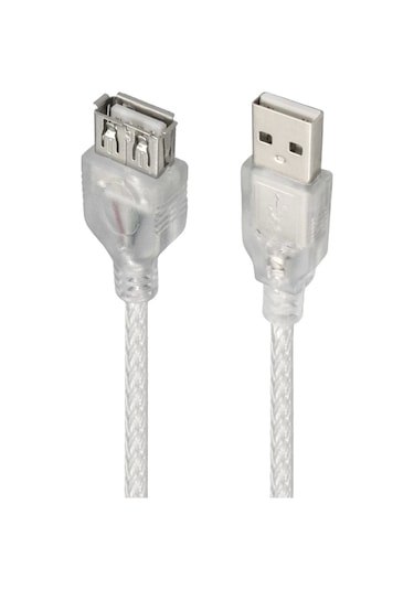 1.5 Metre 2.0v Şeffaf Usb Uzatma Kablosu