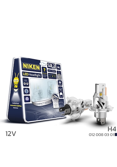 H4 Led Xenon Far Ampulü Solo Serisi Niken 8000 Lümen