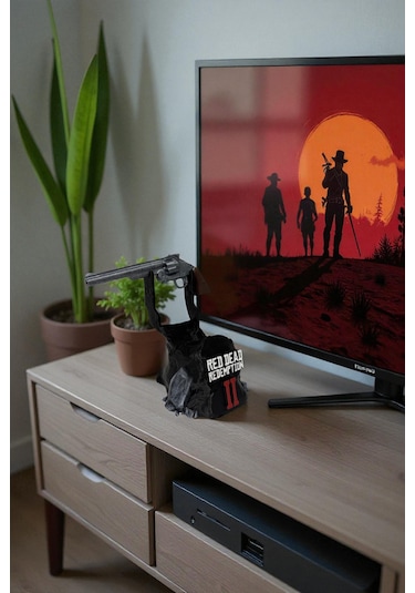 Red Dead Redemption Temalı Oyun Kolu Tutucu Ps5 / Ps4 / Xbox Joystick Standı 3d Baskı 1 Adet