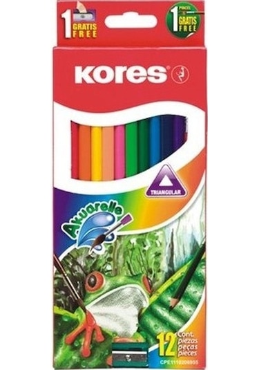 Kores Aquarel Boya Kalemi + Kalemtraş