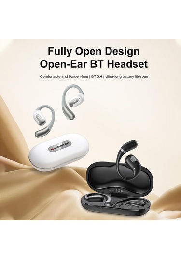 Jeemson Beyaz Kulaklıklı Açık Tip Spor Bluetooth Kulaklık - 13mm Membran, Enc Gürültü Engelleme, 7 Saat Pil Süresi, Ipx5 Su Geçirmez, Bt 5.4