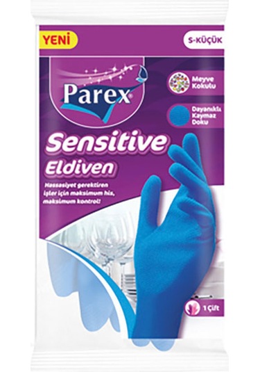 Parex Sensitive Temizlik Eldiveni Mavi S