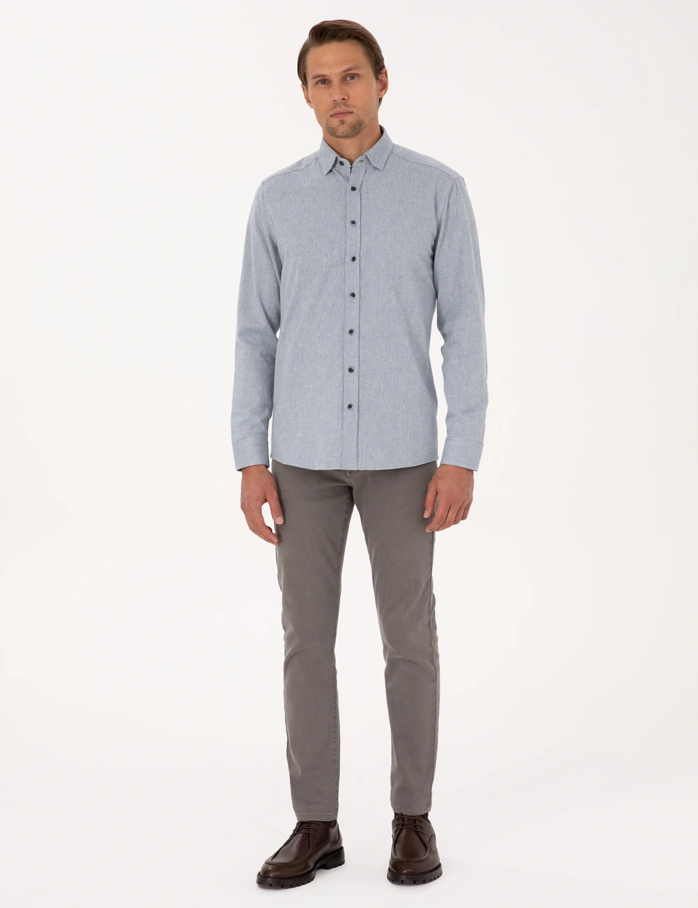 Pierre Cardin Erkek Mavi Gömlek Desenli 50312425-vr036 Mavi