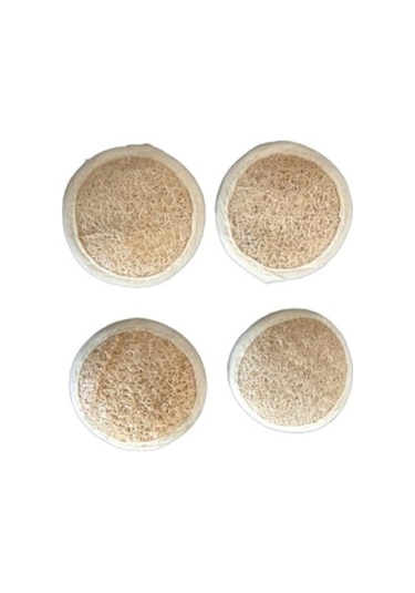 4 Adet Doğal Kabak Lifi Oval Yüz Kesesi Peeling Süngeri