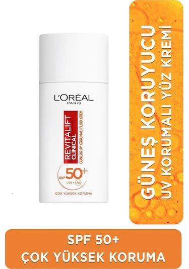 L'Oreal Paris Revitalift Clinical Leke Karşıtı Koruyucu Güneş Kremi SPF50+ 50 ML