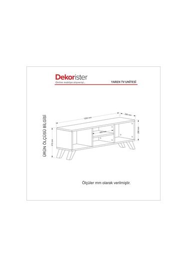 Dekorister Yaren Tv Sehpası Beyaz