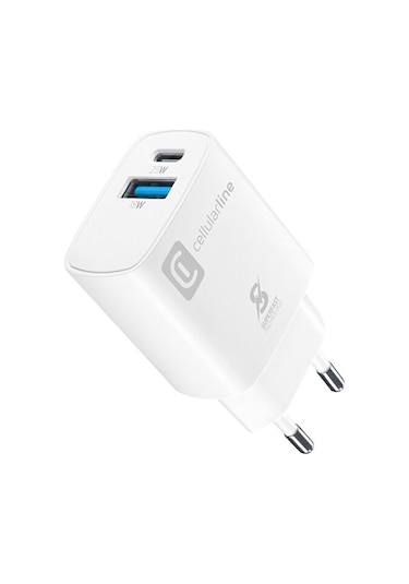 Cellularline Achsm2usbpd25wsmlw Micro Pack 25 W Şarj Adaptörü Beyaz