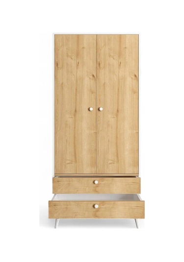 Floradesign Riva Elbise Dolabı / Iki Kapaklı Çekmeceli Dolap / Gardırop