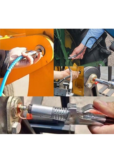 Geeksen Metal Yağlama Ucu, 300mm Borulu, 45 -90 Uyumlu, Elektrik/el/pnömatik Makinelere Uygun, Ağır Makine Ve Araçlar İçin