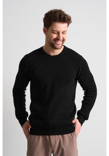 Alexandergardı Dokulu Siyah Triko Kazak Et-3633-t Siyah