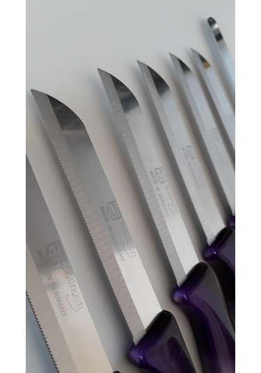 Solingen 6 Ebruli Mor Meyve Bıçağı. Soyacak ve Doğrama Bıçak Set