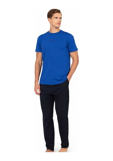 Pierre Cardin Penye Kısakol Pijama Takımlk-pc6135 Saks