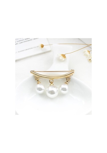 Kore Basit İnci Sevimli Broş Kadın Aksesuarları Kpop Kadınlar İçin Broşlar Pins Emaye Pin Takı Altın