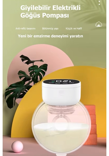 Babyhope MY-376 Göğüs Pompası Şarjlı Giyilebilir Elektrikli Sessiz ve Elleri Serbest Kullanım