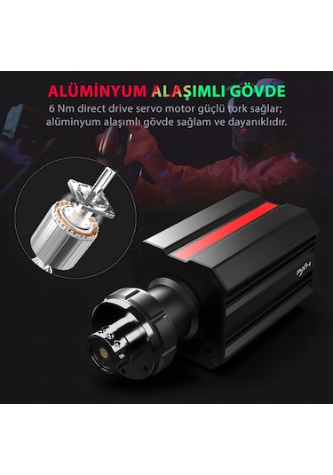 V12 Lite Oyun Direksiyon Seti - 6nm Tork Güçlü Feedback - Doğruda