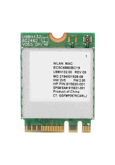 Hombey Realtek Rtl8821ce M.2 Ngff 433mbps 802.11ac Bluetooth 4.2 Hp Probook 430/440/450/455/470 G5,640 G4 Uyumlu Kablosuz Ağ Kartı