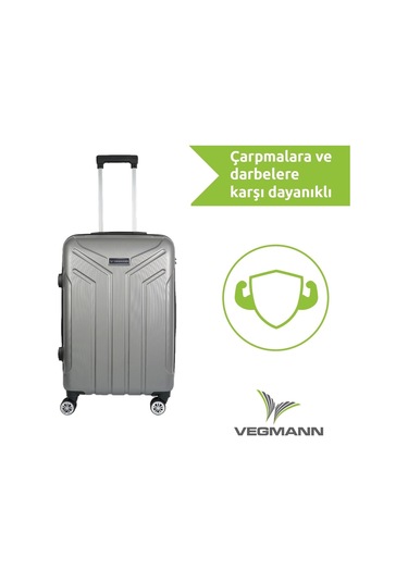 Vegmann Vela Gri 2'li Valiz Seti Orta Boy ,kabin Boy Çok Renkli
