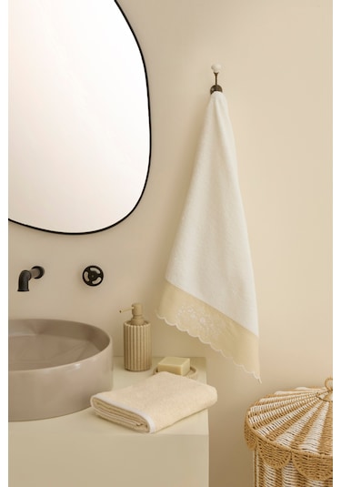 Kaşmir Home Maja 2'li Yüz Havlusu Set Offwhite Beyaz
