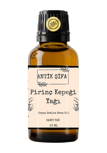 Pirinç Kepeği Yağı - 20 Ml %100 Soğuk Sıkım, Saf Pirinç Yağı 20 ML