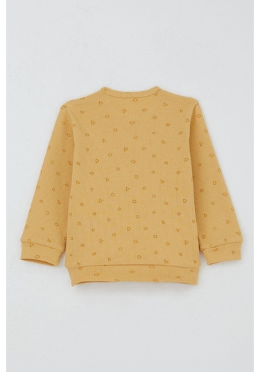 Breeze Erkek Bebek Pijama Takımı Omuzdan Patlı Mini Geometrik Şekiller 4 Ay-1 Yaş, Hardal Sarı Hardal Sarı