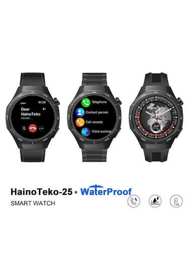 Haino Teko Teko25 Amoled Ekran Waterproof Akıllı Saat + 3 Kordon (İthalatçı Garantili)