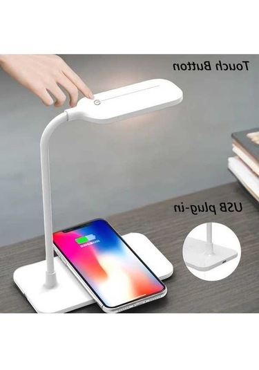 Fastbuy Beşli Dokunmatik Model Katlanabilir Kablosuz Şarjlı Usb Göz Koruyucu Aydınlatma Masa Lambası Füme Füme