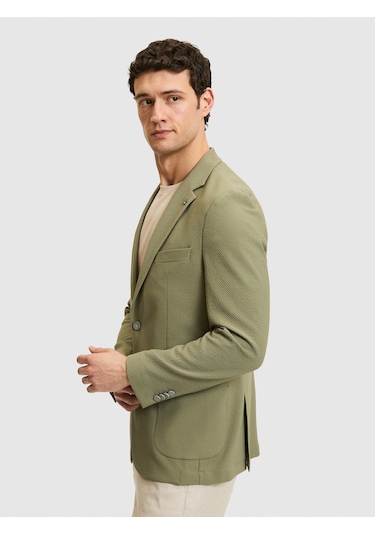 Cacharel Haki Slim Fit Ceket Yesıl