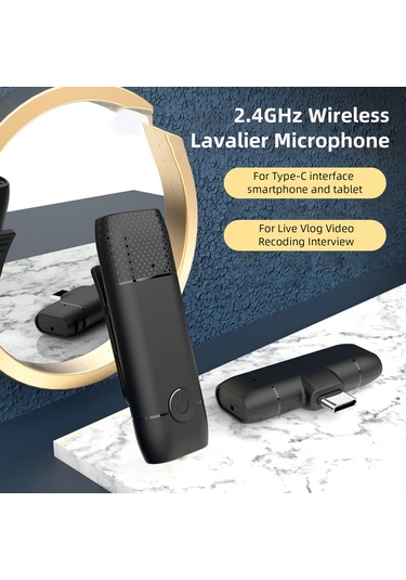 Yunboo 2.4ghz Kablosuz Mikrofon Seti - Type-c Uyumlu, 20m Menzilli, 10 Saat Pil Ömrü