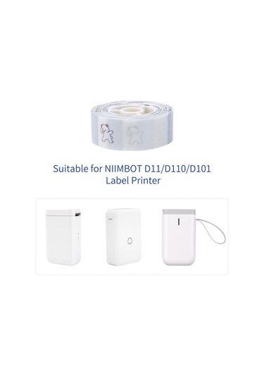 Aubyhe Termal Transparan Etiket Kağıdı 14x40mm 160 Yaprak - D11/d110/d101 Uyumlu 1 Rulo