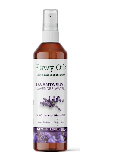 Flowy Oils Lavanta Nemlendirici ve Antioksidan Hidrosol Suyu 50 ML