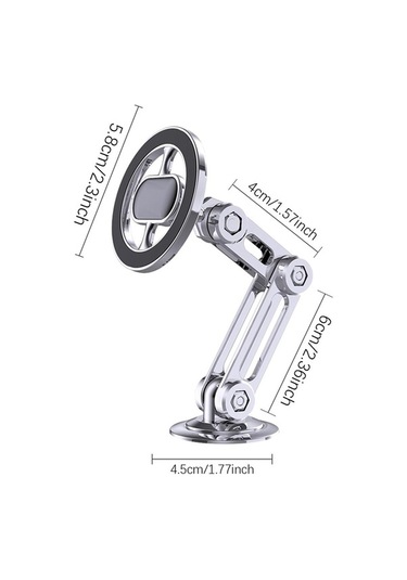 Dancemonkey 360 Dönebilen Güçlü Mıknatıslı Araç Tutucu - Gümüş GÜMÜŞ