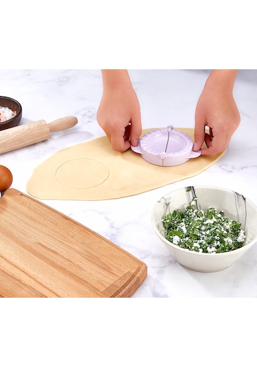 Pratik Ravioli Poğaça Çiğ Börek Mantı Kurabiye Kalıbı Plastik Beyaz